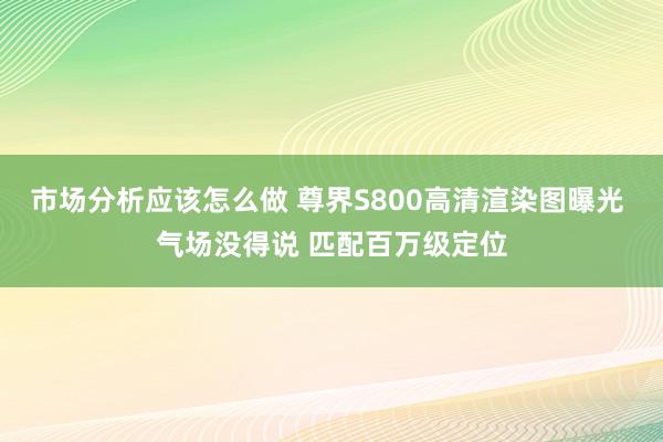 市场分析应该怎么做 尊界S800高清渲染图曝光 气场没得说 匹配百万级定位