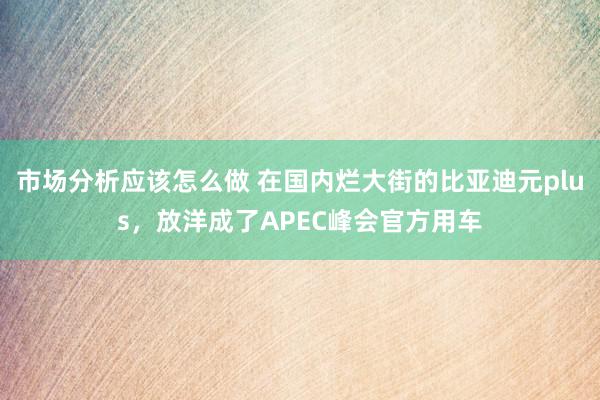 市场分析应该怎么做 在国内烂大街的比亚迪元plus，放洋成了APEC峰会官方用车