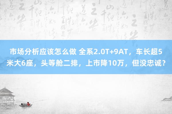 市场分析应该怎么做 全系2.0T+9AT，车长超5米大6座，头等舱二排，上市降10万，但没忠诚？