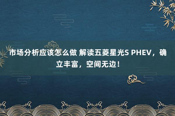 市场分析应该怎么做 解读五菱星光S PHEV，确立丰富，空间无边！