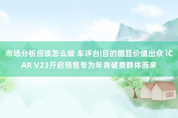 市场分析应该怎么做 车评台|目的酷且价值出众 iCAR V23开启预售专为年青破费群体而来