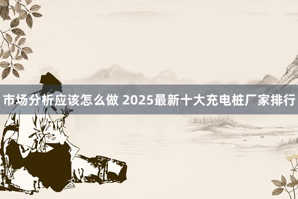 市场分析应该怎么做 2025最新十大充电桩厂家排行