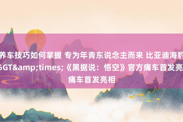 养车技巧如何掌握 专为年青东说念主而来 比亚迪海豹06GT&times;《黑据说：悟空》官方痛车首发亮相