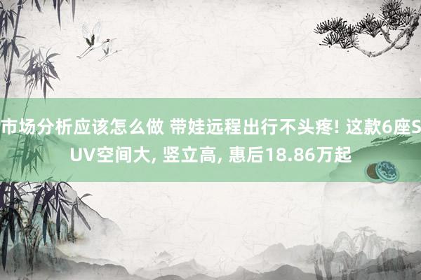 市场分析应该怎么做 带娃远程出行不头疼! 这款6座SUV空间大, 竖立高, 惠后18.86万起