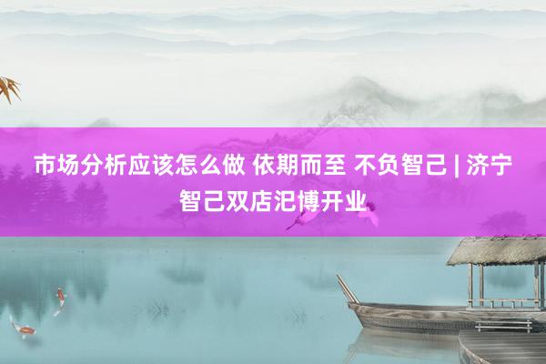 市场分析应该怎么做 依期而至 不负智己 | 济宁智己双店汜博开业